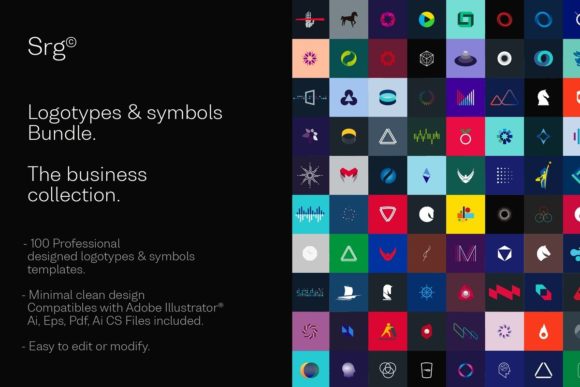 Download 100 Logotypes &amp; Symbols Bundle - Logotypes Collection